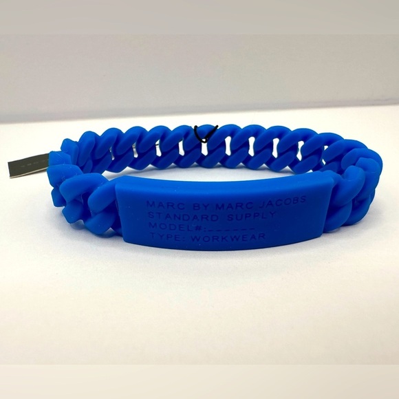 Marc by Marc Jacobs Electric Blue Lemonade Braided Silicone Bracelet NWT - Picture 1 of 4